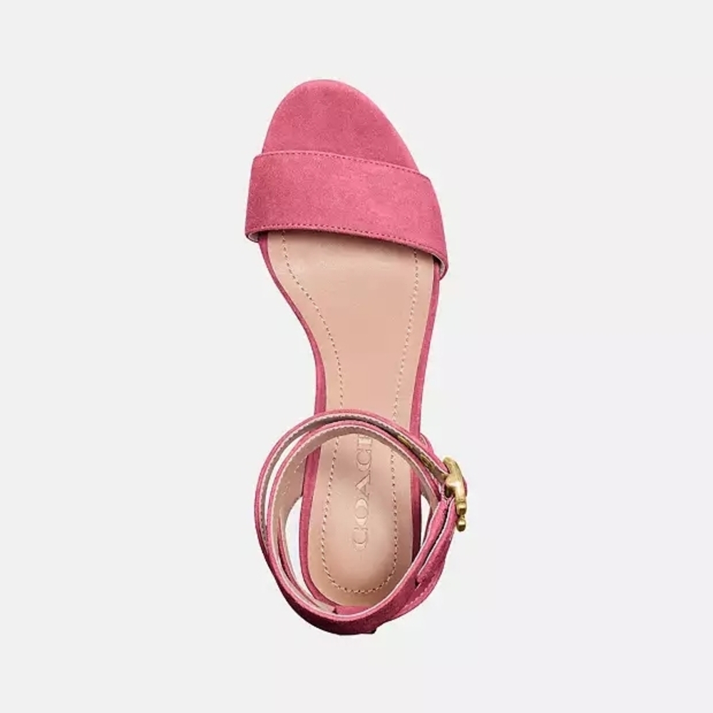 Coach Serena Platform Sandals 6 Pink Suede - Picture 4 of 12